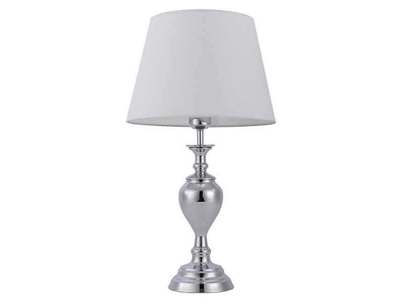 Lampa stołowa Etien metalowa srebrna