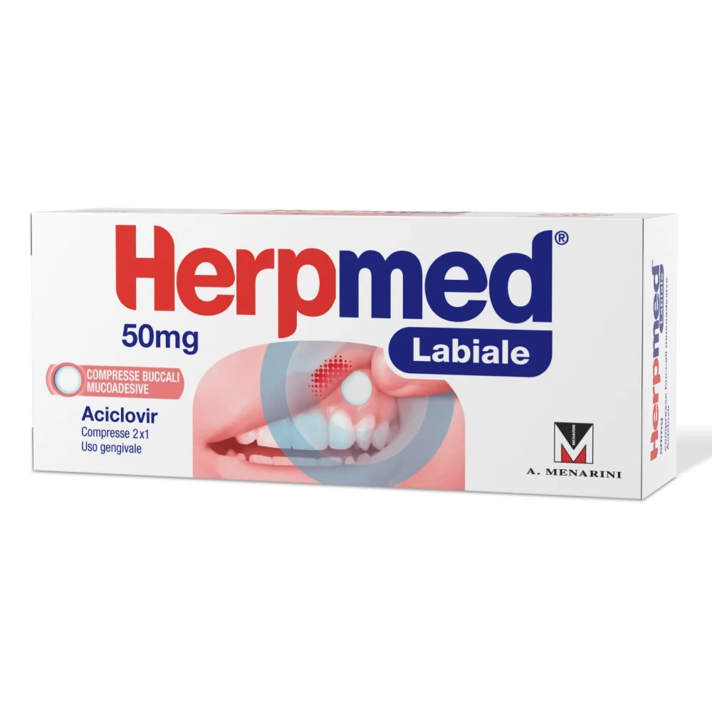 Herpmed Labial 50 mg 2 tabletten Snelle verlichting van herpes