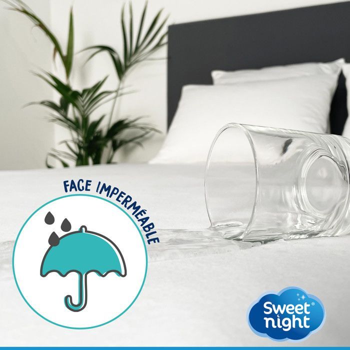 Sweetnight - Mattress Protector 90x200 cm | Waterproof and Micro-Breathable Mattress Protector | Soft and Silent | Washable at 90°C
