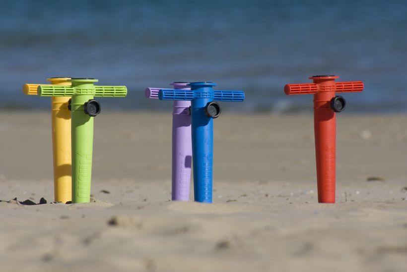 Paraplustandaard van plastic spiesjes