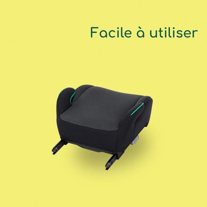 Seggiolino auto BEBECONFORT Manga i-Fix, rialzo ISOFIX, per bambini dai 6 ai 12 anni, da 22 a 36 kg, altezza 125-150 cm, colore nero fumé.