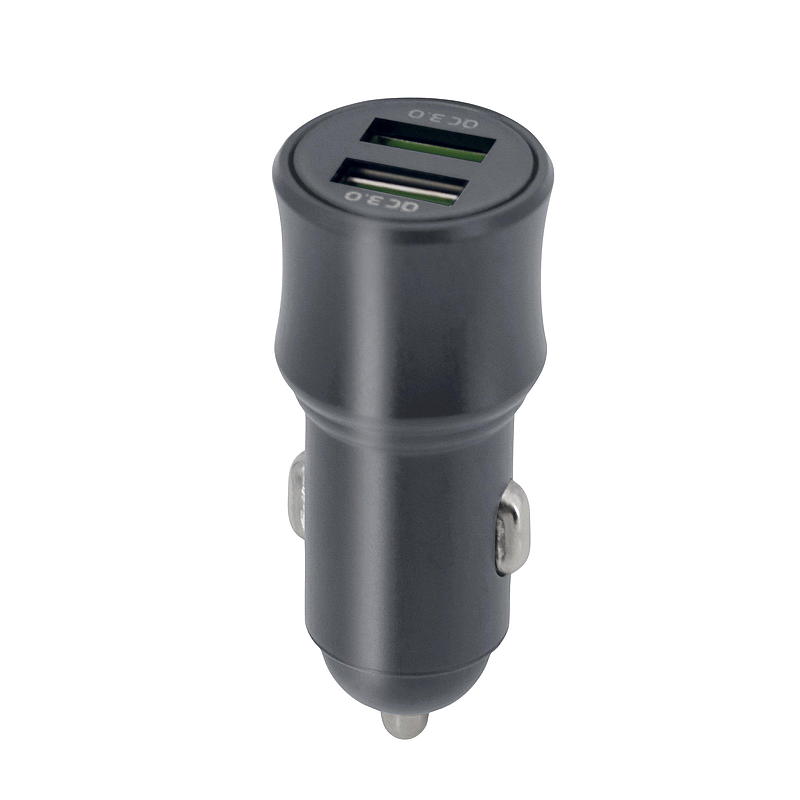 Aria billader 2 USB-A 4.8A 12–24V grå