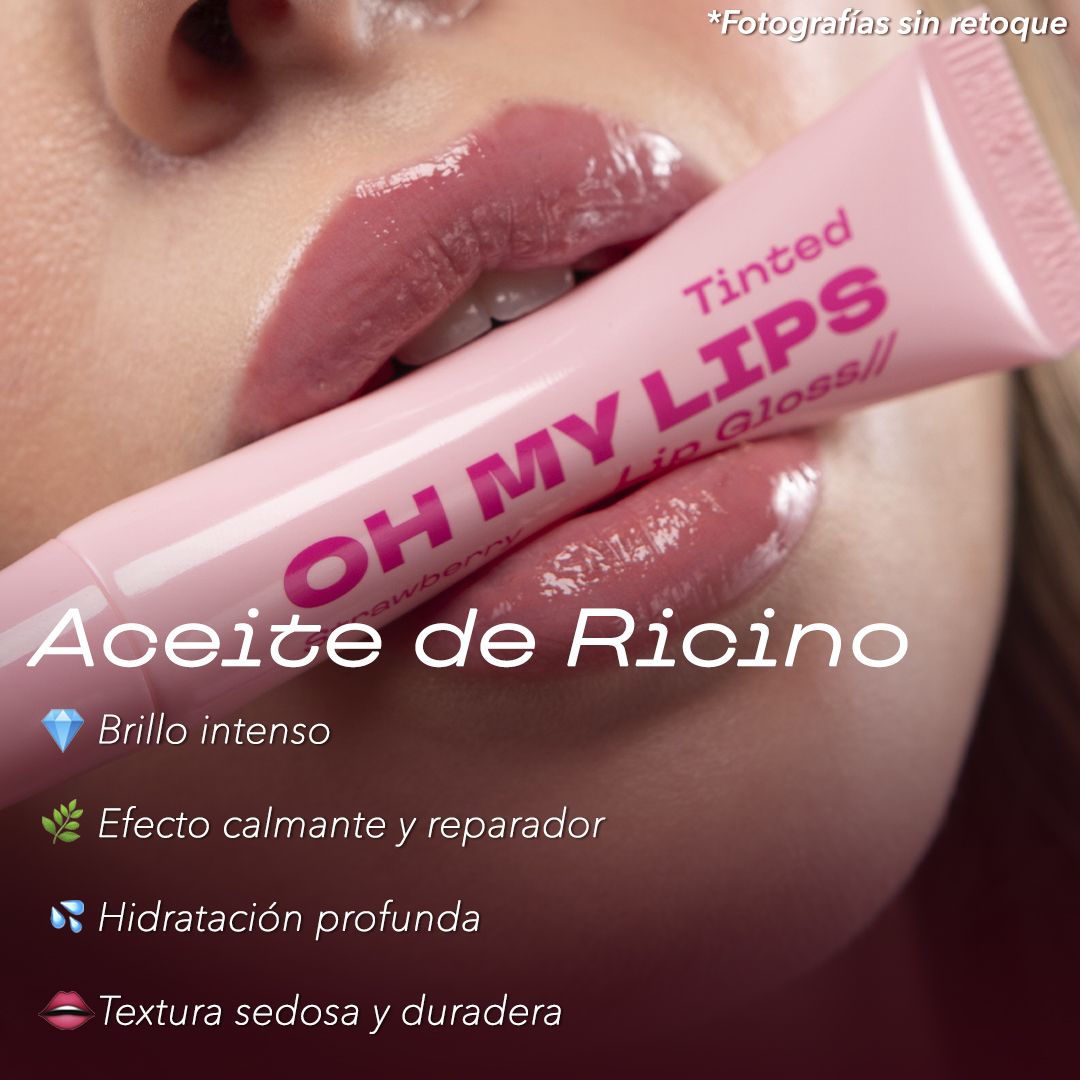 Tónovaný lesk na pery Oh My Lips Jahoda Lesky na pery a lesky na pery