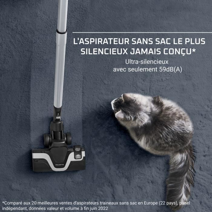 Rowenta Aspirateur sans sac, 59 dB(A), Basse conso, Fabriqué en France RO7935EA