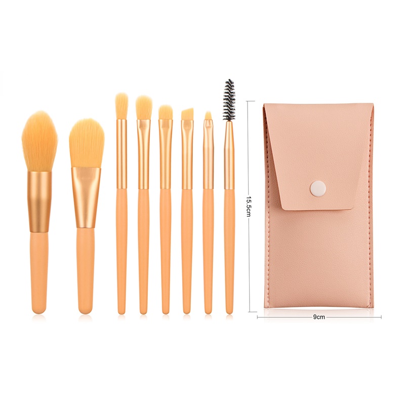 Ensemble de pinceaux de maquillage pour contour des yeux, fard à paupières, fond de teint et blush - Pinceaux de beauté portables et doux pour les voyages - Outils de maquillage professionnels