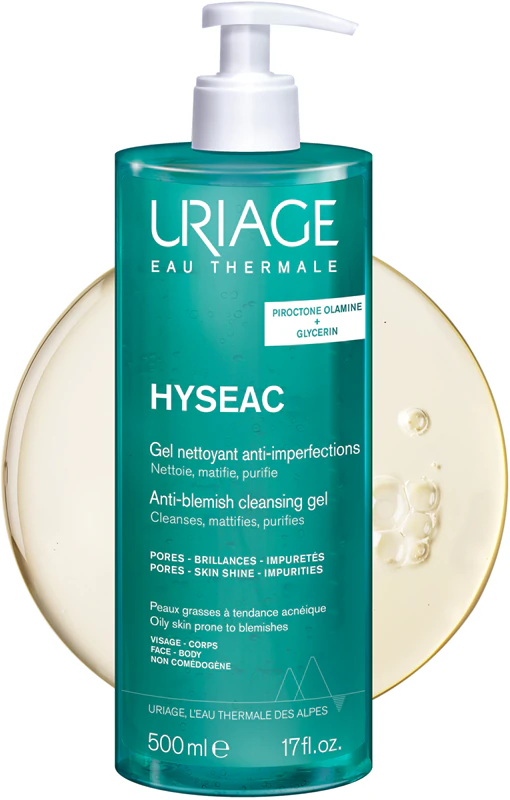 Uriage Hyseac Gel de Limpeza: gel de limpeza suave para rosto e corpo.