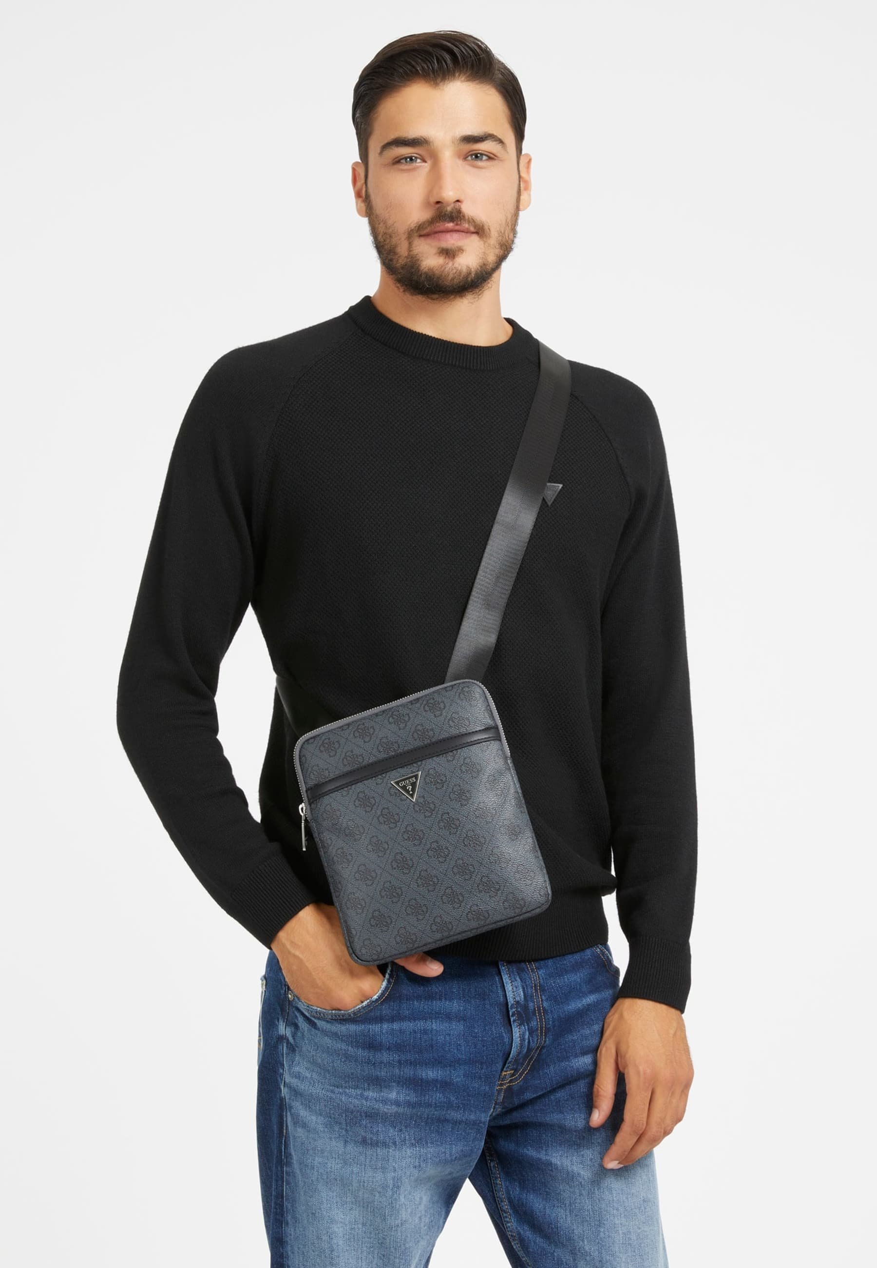 Guess VEZZOLA - Crossbodytas - zwart