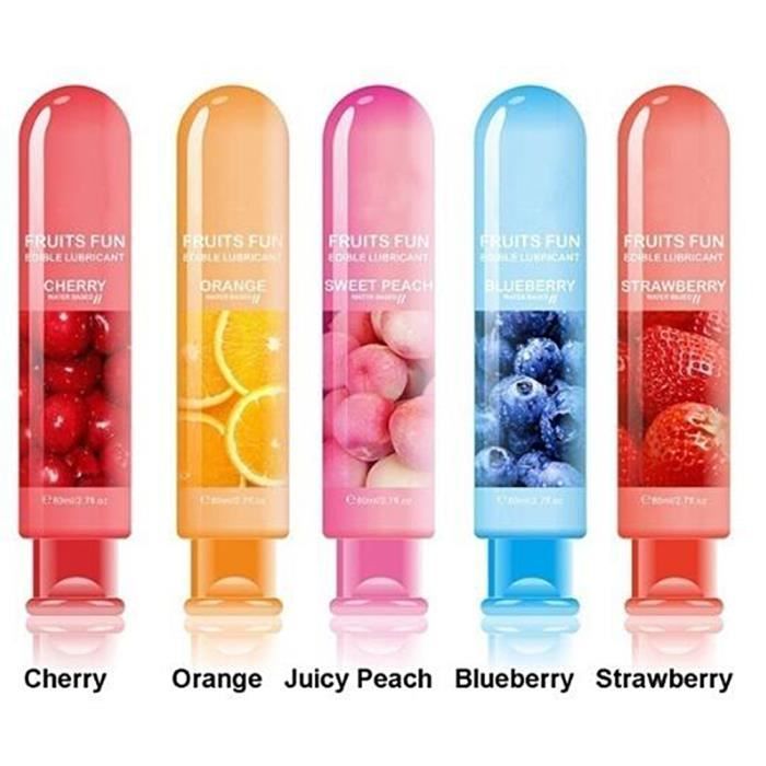 OMABETA Gel lubricante para masaje corporal con sabor a frutas, 80 ml, soluble en agua, para adultos, como se muestra.
