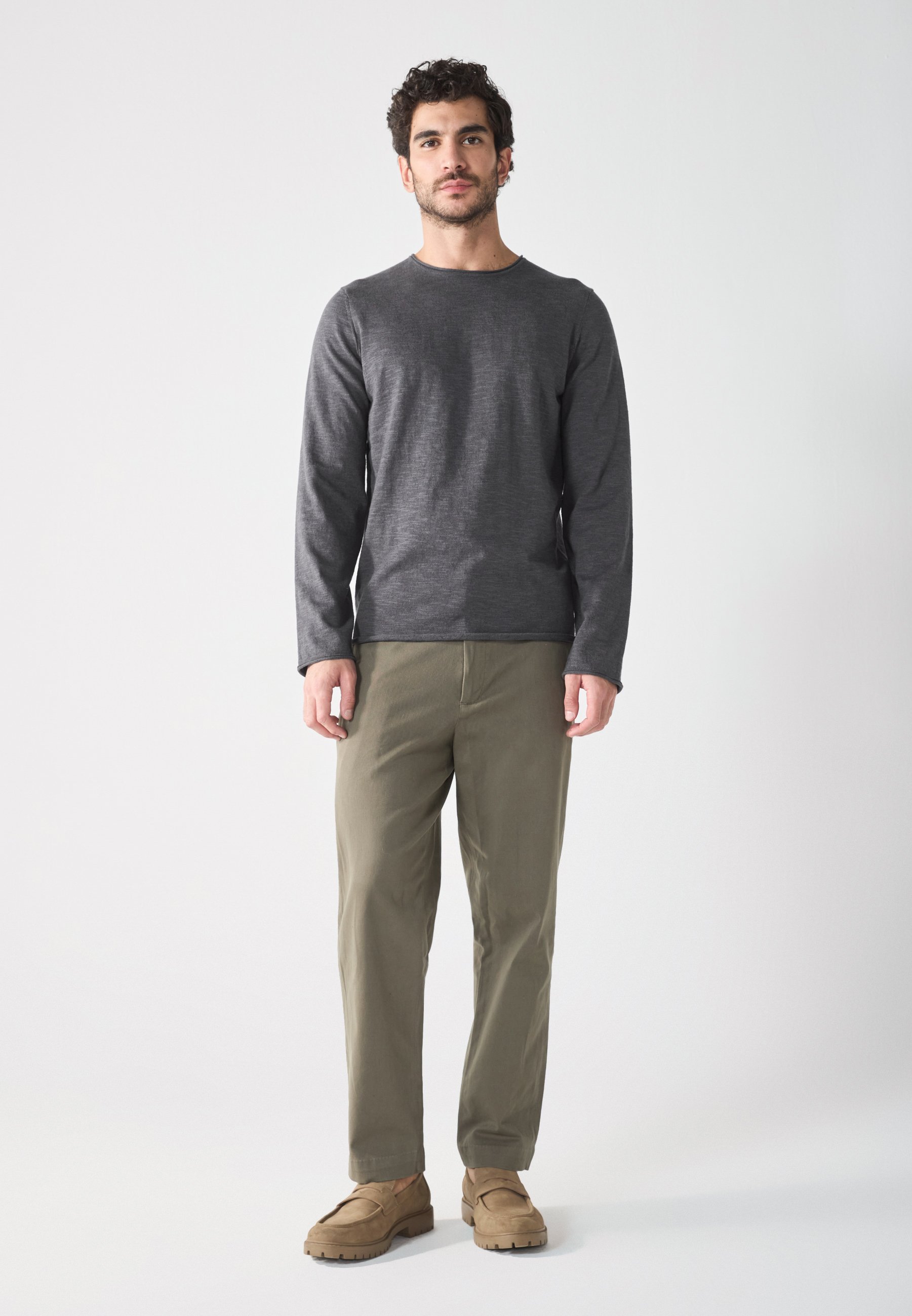 Pier One LINNED MIX - Svetr - asphalt