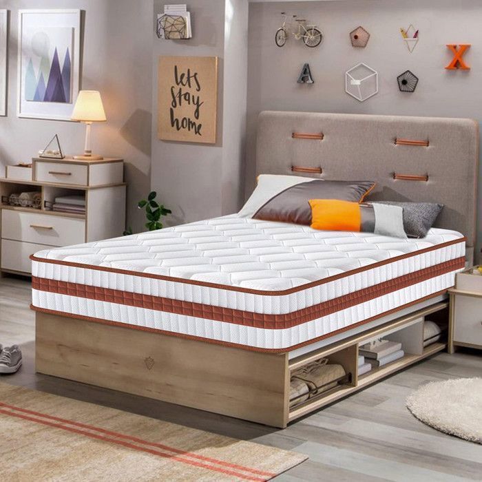 Colchón YIDATONG - 90x190 cm - 25 cm de grosor - Espuma viscoelástica - 7 zonas ergonómicas