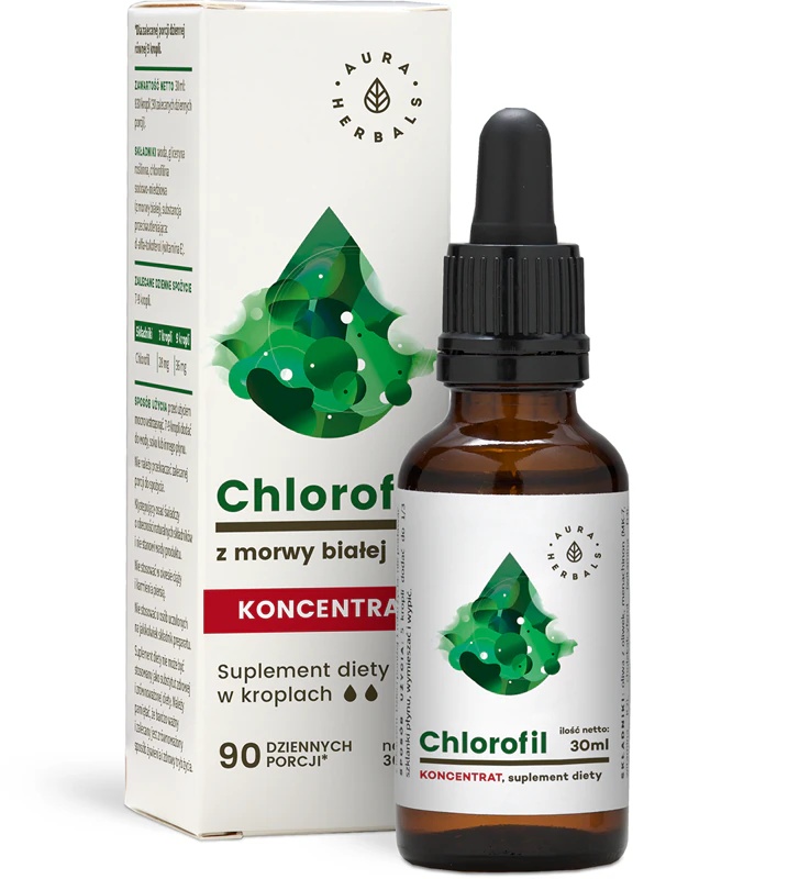 Аура Хербалс капи за детоксификацију и подршку имунитету са хлорофилом и белим дудом