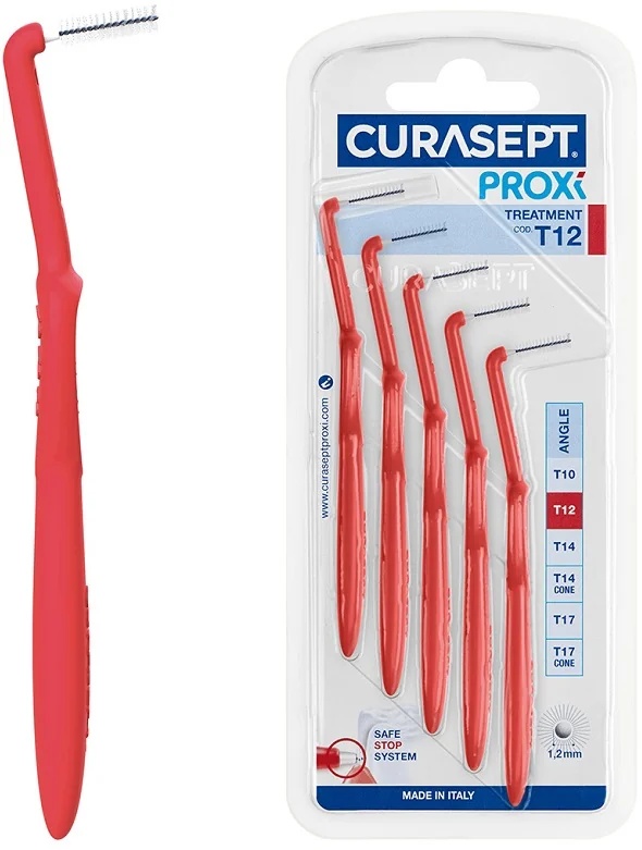 CURASEPT Curasept Proxi Angle Treatment T12 ISO 3 1,2 mm escova interdental vermelha 5 peças