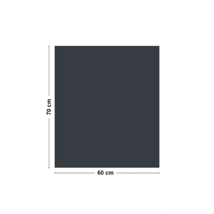 Fond de hotte en aluminium - effet ardoise gris RAL7016 - 70x60 cm - 99 Déco