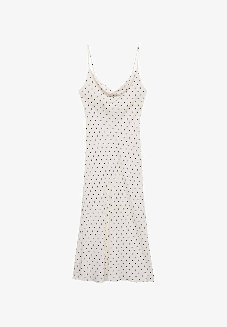 Mango CU DECOLARE DRAPATĂ - Rochie de zi - offwhite