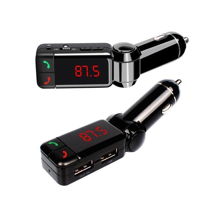 Kit Mains Libres Bluetooth - AVIZAR - Transmetteur FM - Noir - USB - Micro-SD