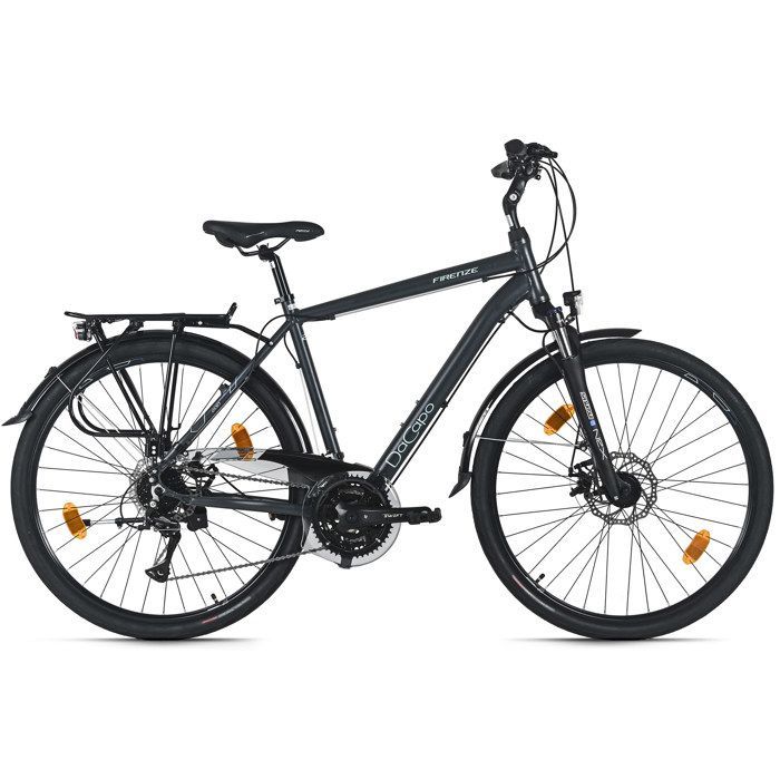 DaCapo VTC Homme 28'' Firenze 200 gris 24 vitesses TC 53 cm freisn à disques mécaniques