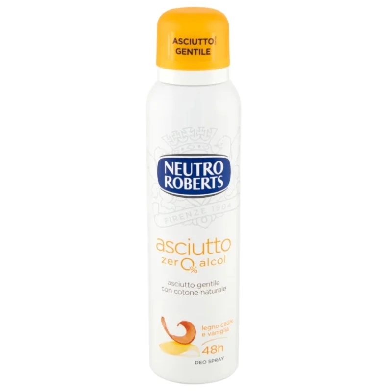 NEUTRO ROBERTS Desodorante en spray Neutro Roberts sin alcohol 150 ml madera, cedro y vainilla