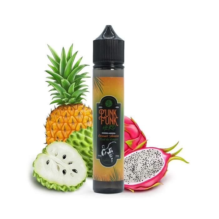Líquido para cigarrillo electrónico de guanábana, piña y fruta del dragón, 50 ml - Punk Funk Hero