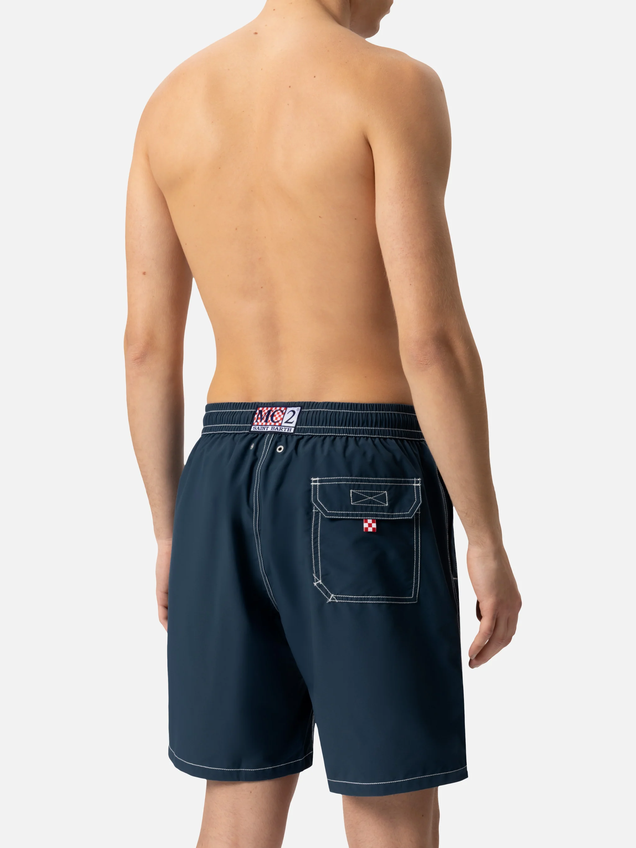 Patmos marineblauwe zwemkleding met lange mouwen