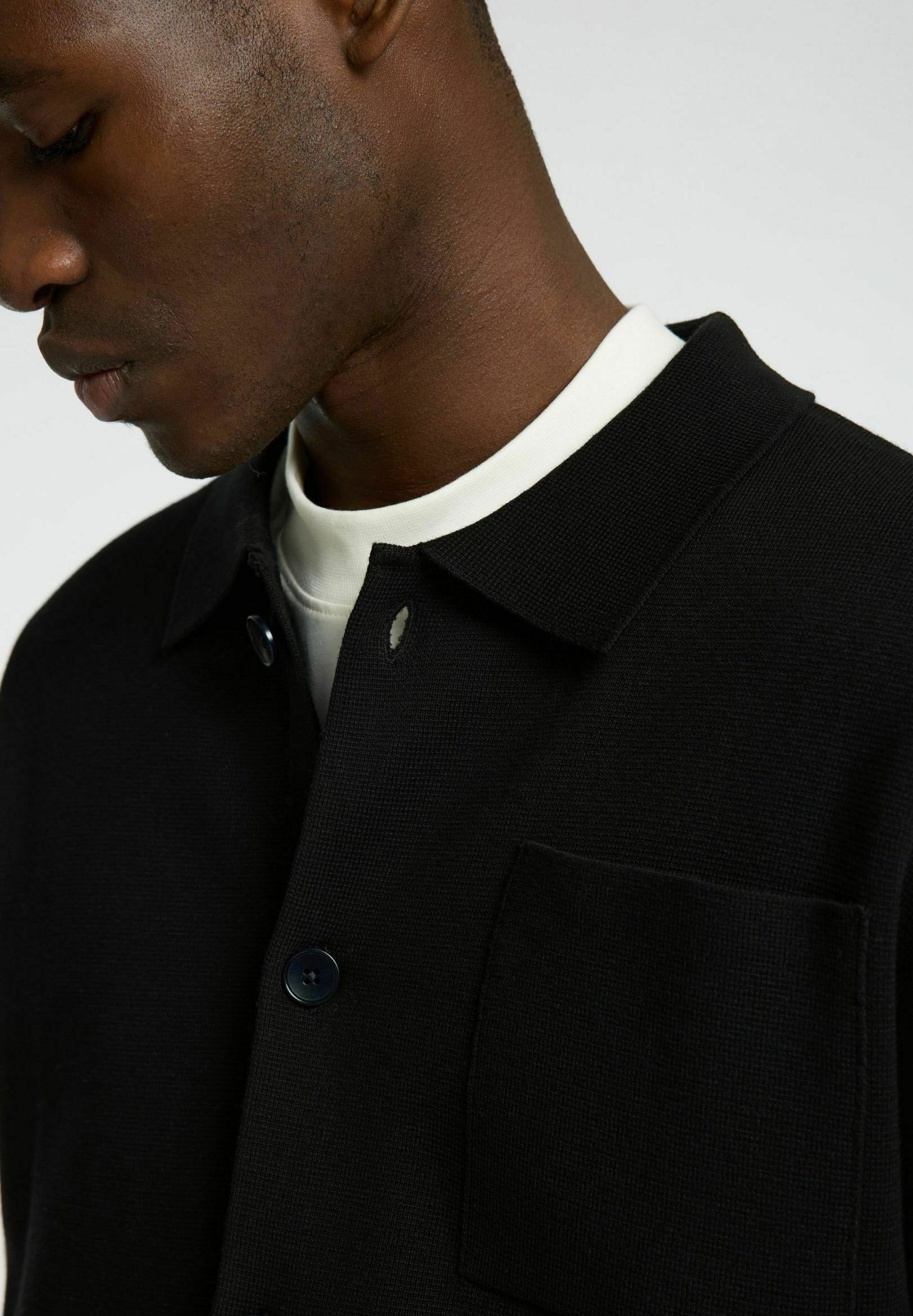 Selected Homme SLHMIKE LIGHT RELAXED - Cardigan - nero