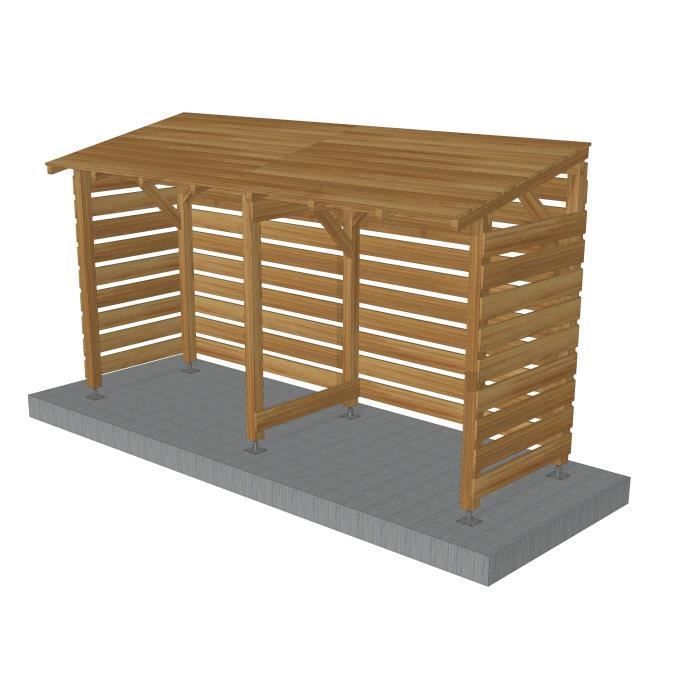 Kit Buches 4m - Couvert - Cl3 Marron - Jardinatoire