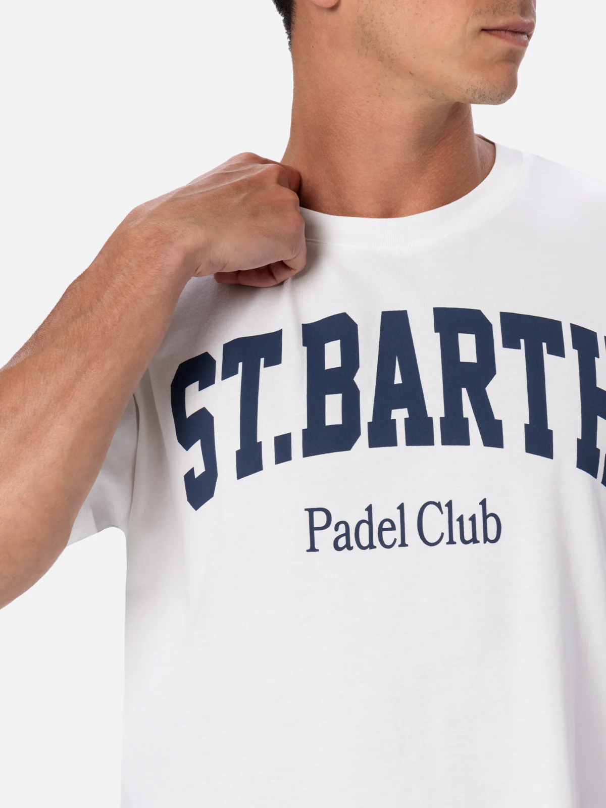 Ανδρικό βαμβακερό μπλουζάκι St. Barth Padel Club με τύπωμα σε στάμπα