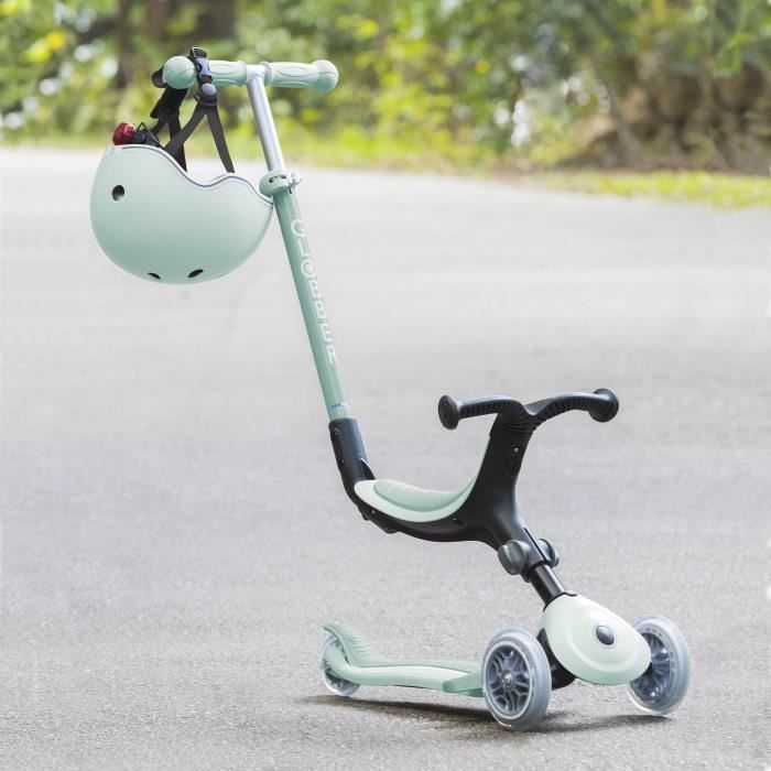 GLOBBER ACTIVE ECOLOGIC 3-Wheel Scooter - Pistachio - Recycled Plastic - Ride-On - Wide Seat - 15 months to 9 years