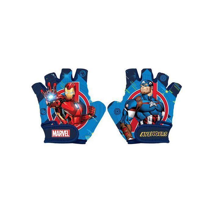 MARVEL Avengers Children's Protective Gloves for Bikes and Scooters, with Hook and Loop Fasteners, for Boys