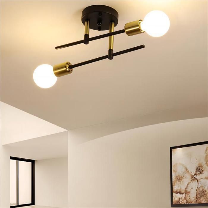 TOKIUS Moderne Wandleuchte für den Innenbereich, Vintage E27 Metall-Wandleuchte für Wohnzimmer, Schlafzimmer, Flur, Treppenhaus (1 Stück, Schwarz-Kupfer)