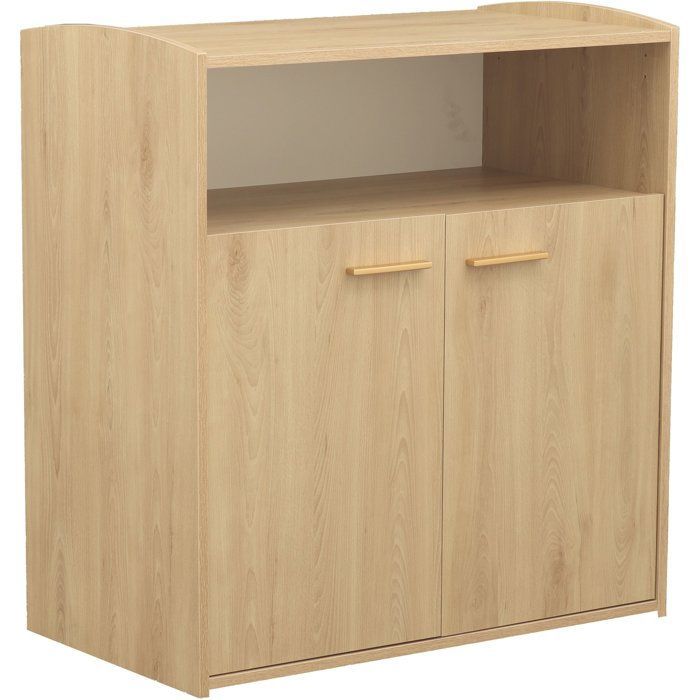 Conjunto de dormitorio infantil Trio - Cuna de 120 x 60 cm + cómoda + armario de 2 puertas - Adele - Haya/crema - SAUTHON