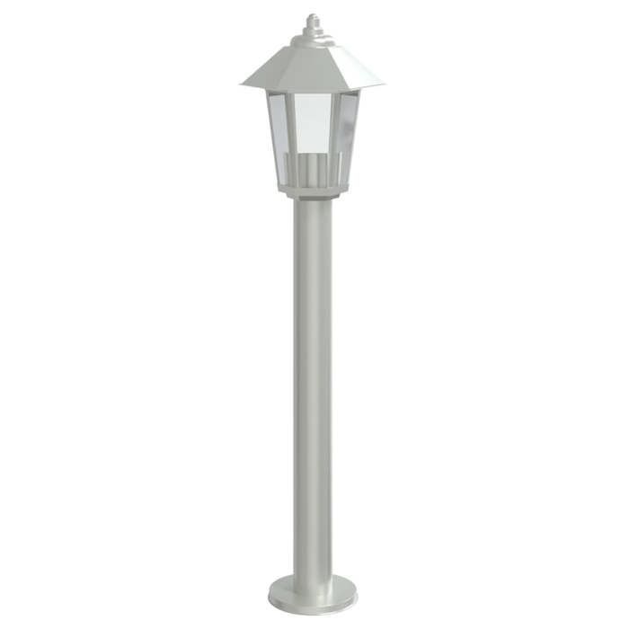 vidaXL Silver Outdoor Floor Lamp 80 cm Stainless Steel, Outdoor Ground Lighting, Garden Ground Lighting, 4006381