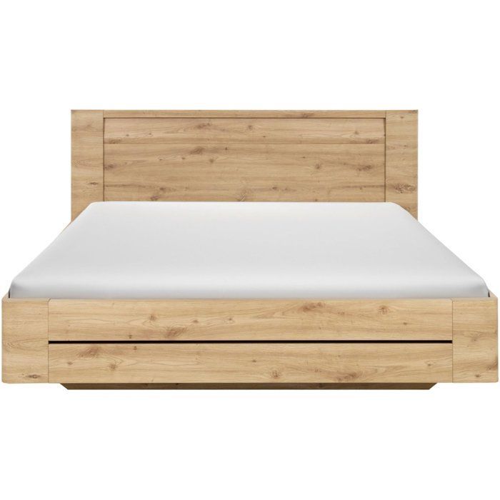 Cama para adultos - CONFIDENCE - 180 x 200 cm - Roble artesanal - GAMI