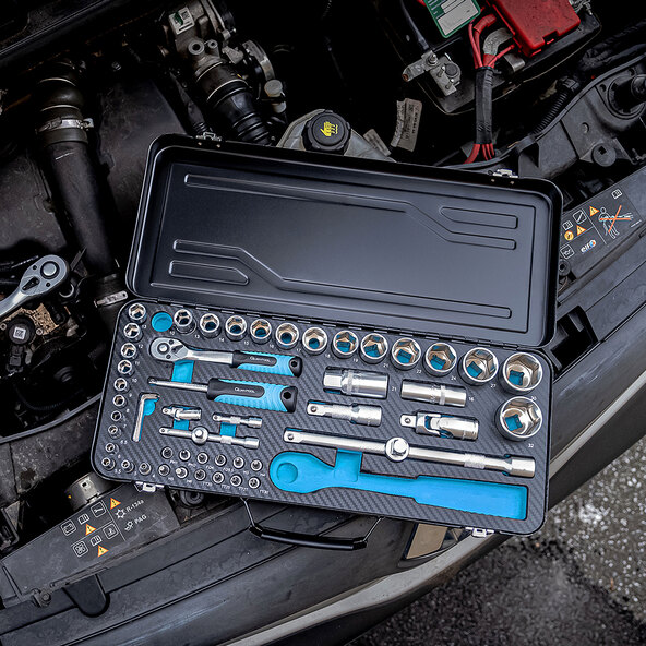 Socket wrench set Q25010, 56-piece.