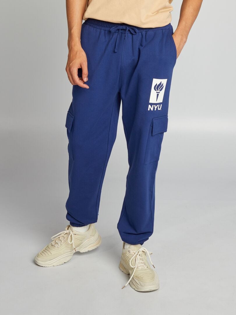 Calça de corrida 'Universidade de Nova York' - AZUL