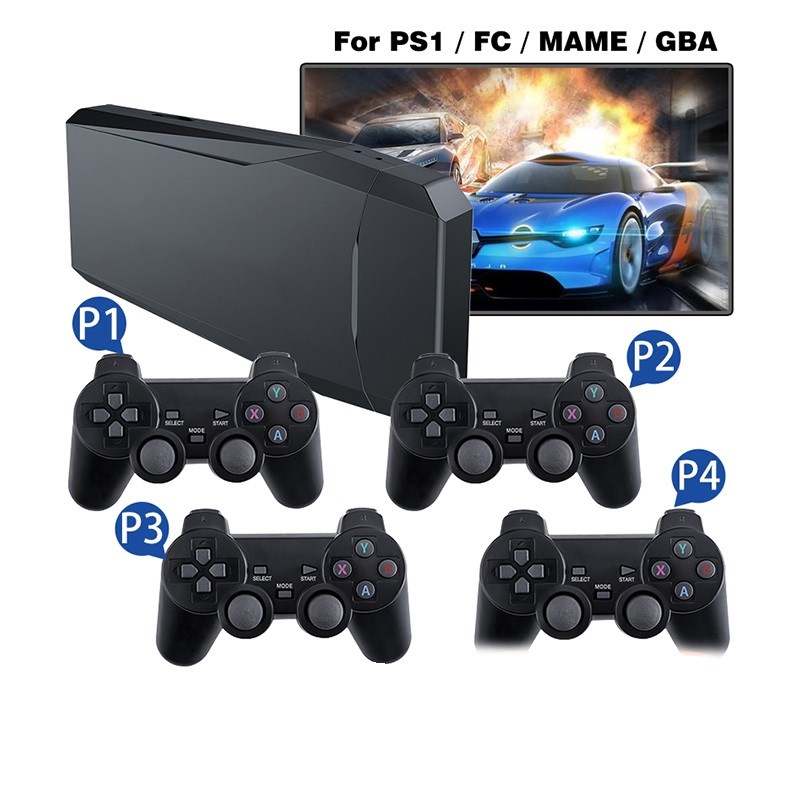 Video Game Console Built in 10000 Retro TV Games For PS1 GBA Portable 2.4G Wireless Game Stick 4K Support HD TV Output