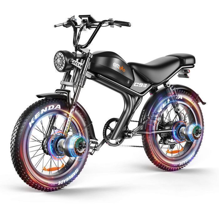 Vélo Électrique Emoko C93 Double Moteur 2000W Fat Bike 20