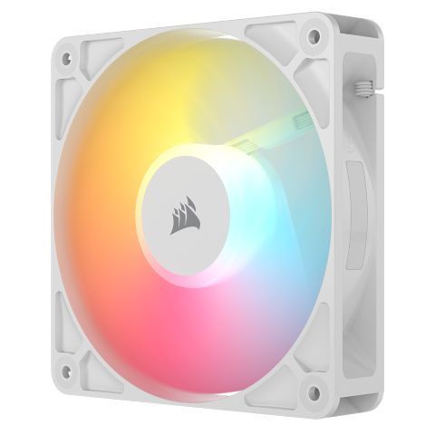 CORSAIR - RS120-R ARGB Branco - Ventoinha para Gabinete - Ventoinha ARGB de 120 mm - Pacote com Três Unidades