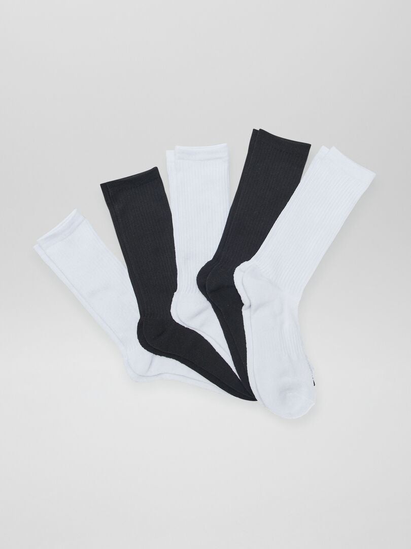 Set van 5 paar sportsokken - WIT