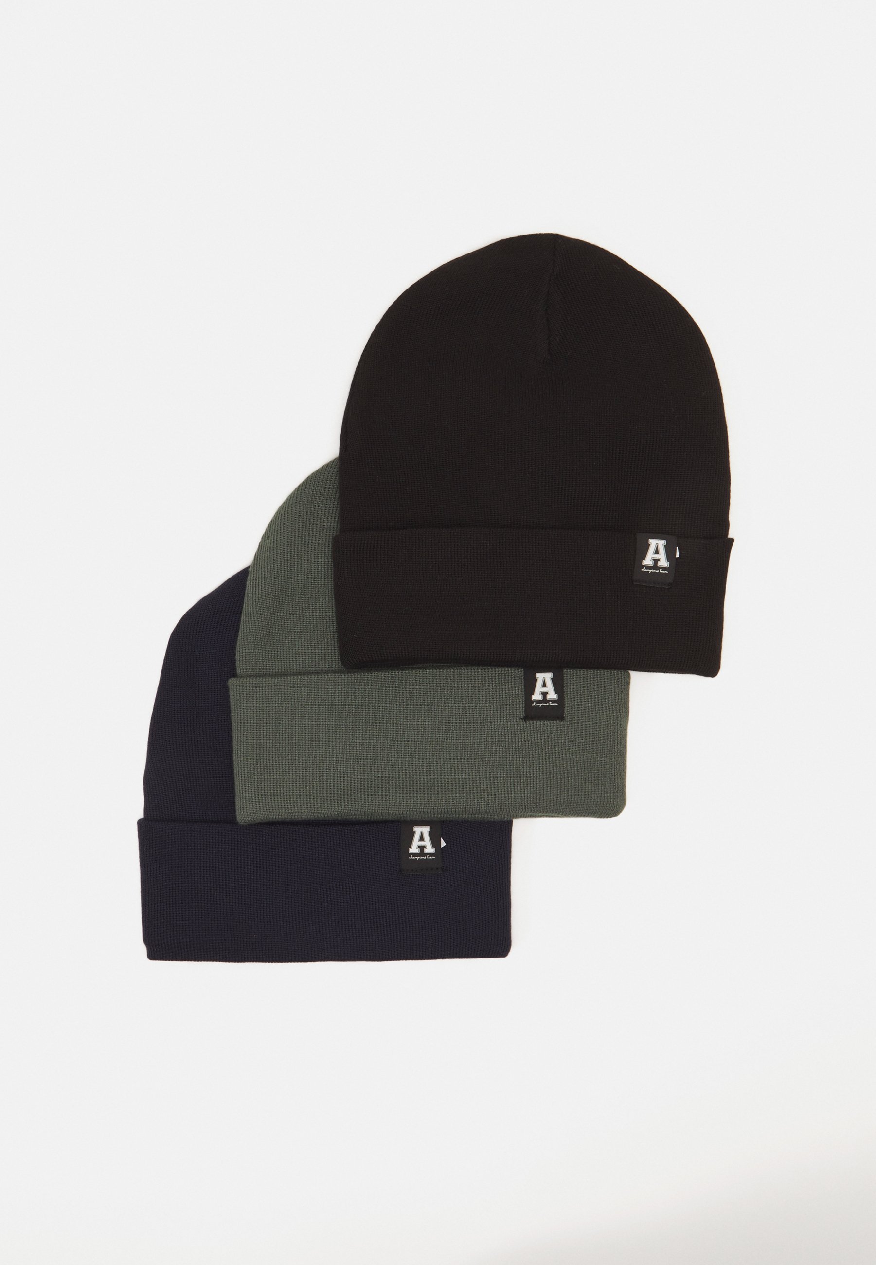 Lot de 3 bonnets pliables unisexes Lindex - Noir