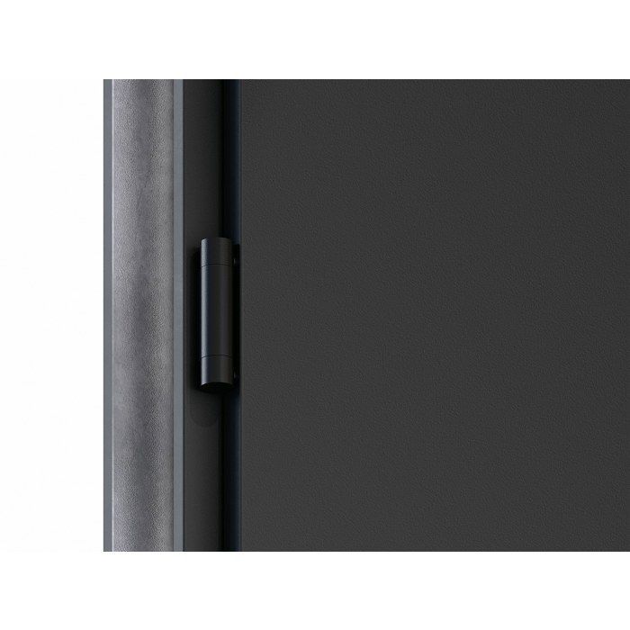 Puerta frontal de acero macizo de 207 x 100 cm (alto x ancho) - Antracita con vetas efecto roble - 55 mm de espesor - Apertura a la derecha - COBRITA