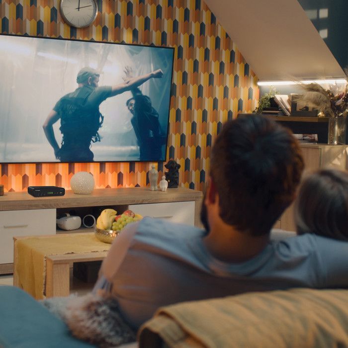 Zapbox HD-A4 digitale terrestrische decoder met display en zwarte USB-poort