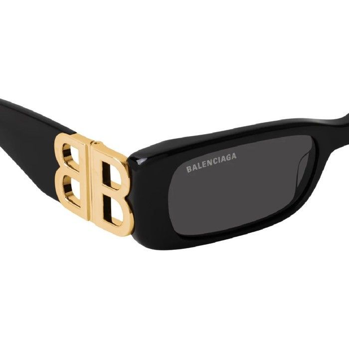 Sunglasses - Balenciaga - BB0096S - Black - Wraparound - Women's