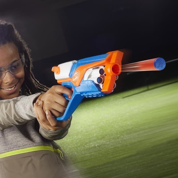 Blaster NERF Agility Serie N, 12 dardi Nerf N1 (solo per blaster Nerf Serie N), caricatore a tamburo da 6 dardi, giochi all'aperto