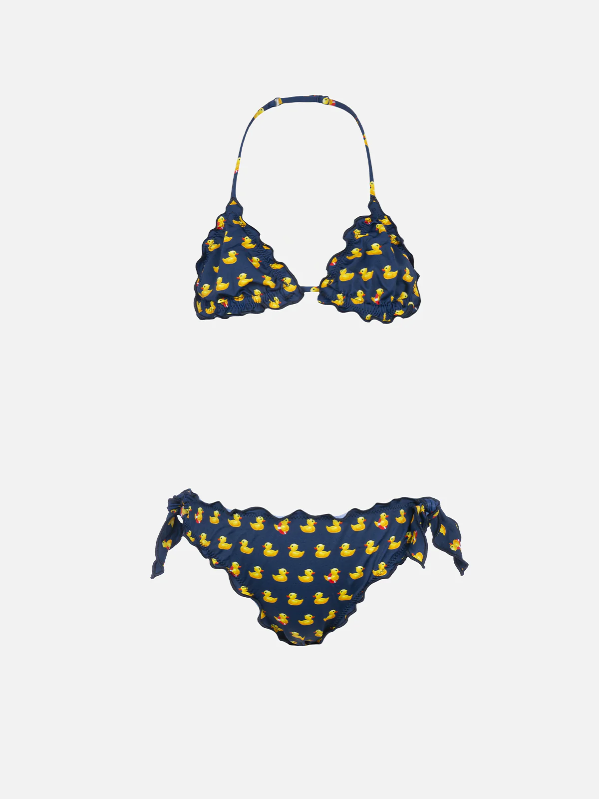 Cris klassieke driehoekige bikini voor meisjes met eendenprint