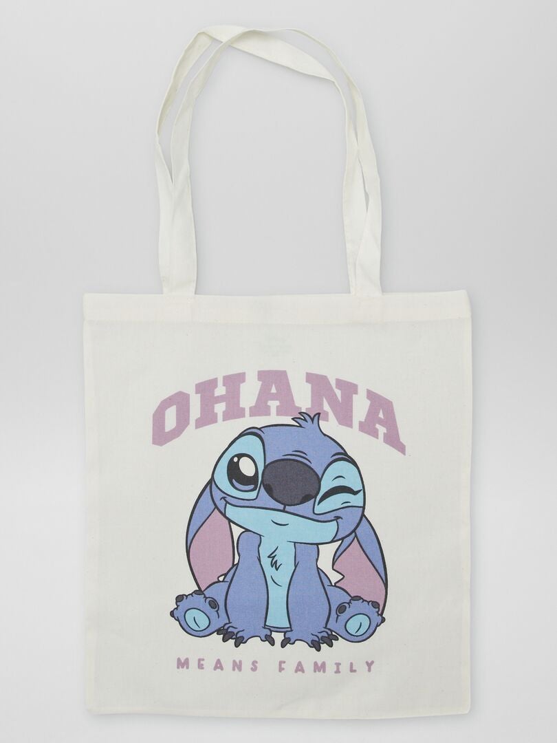 Sacola de compras 'Stitch' da Disney - BEGE