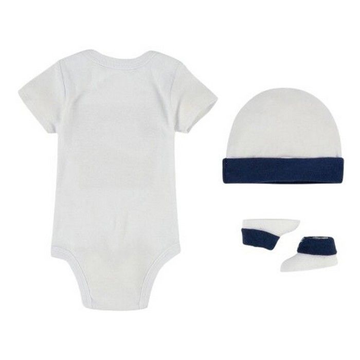 Conjunto de regalo Nike Air Baby Boy: Conjunto de ropa que incluye body, gorro y patucos en azul marino y blanco con logo Swoosh blanco, de 0 a 6 meses.