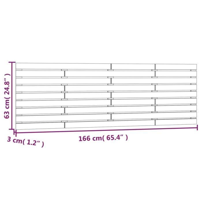 824749 vidaXL Cabecero de pared blanco 166x3x63 cm Madera maciza de pino