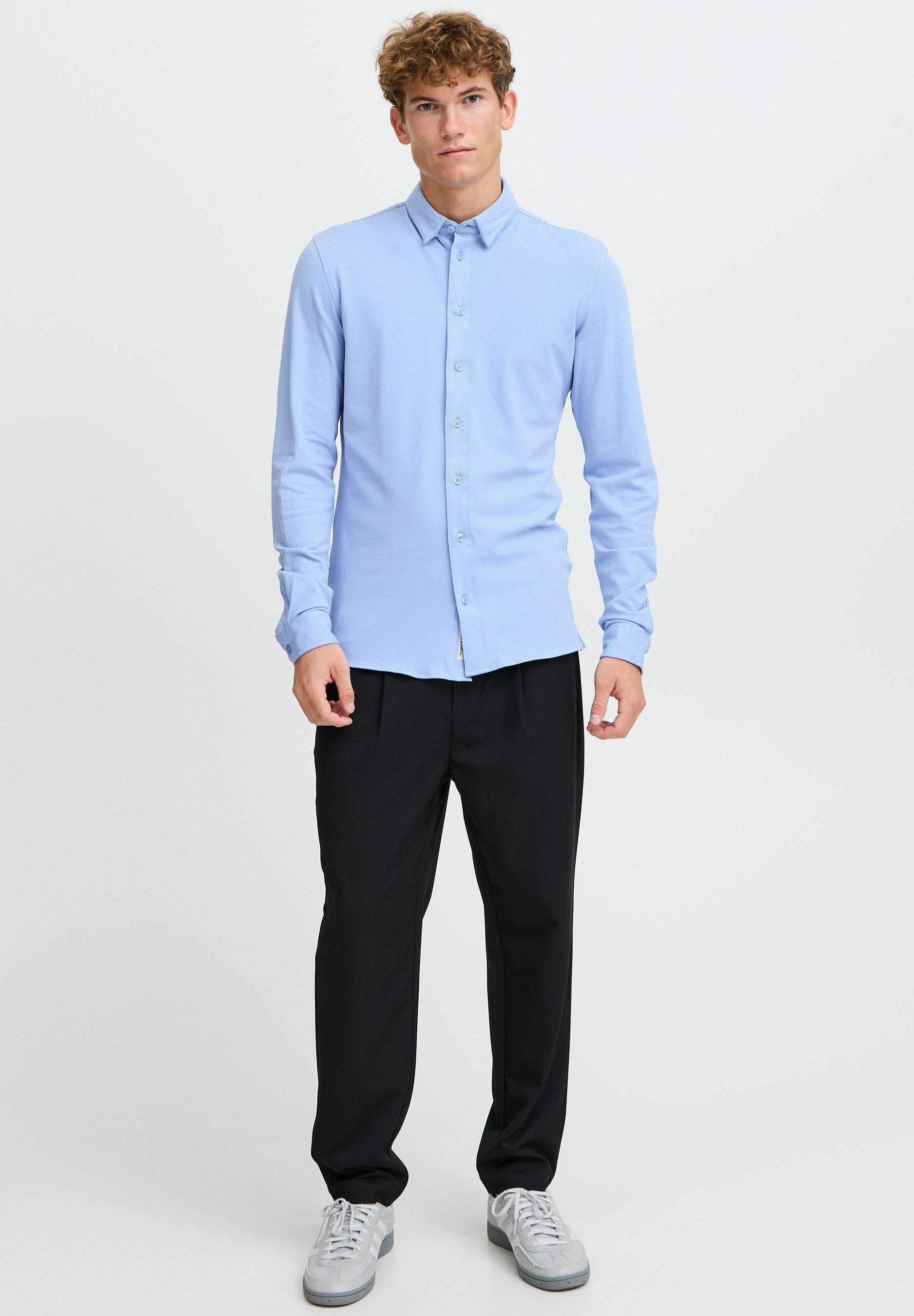 Casual Friday CFARTHUR LS BU jersey piquet - Maglia - bel air blue