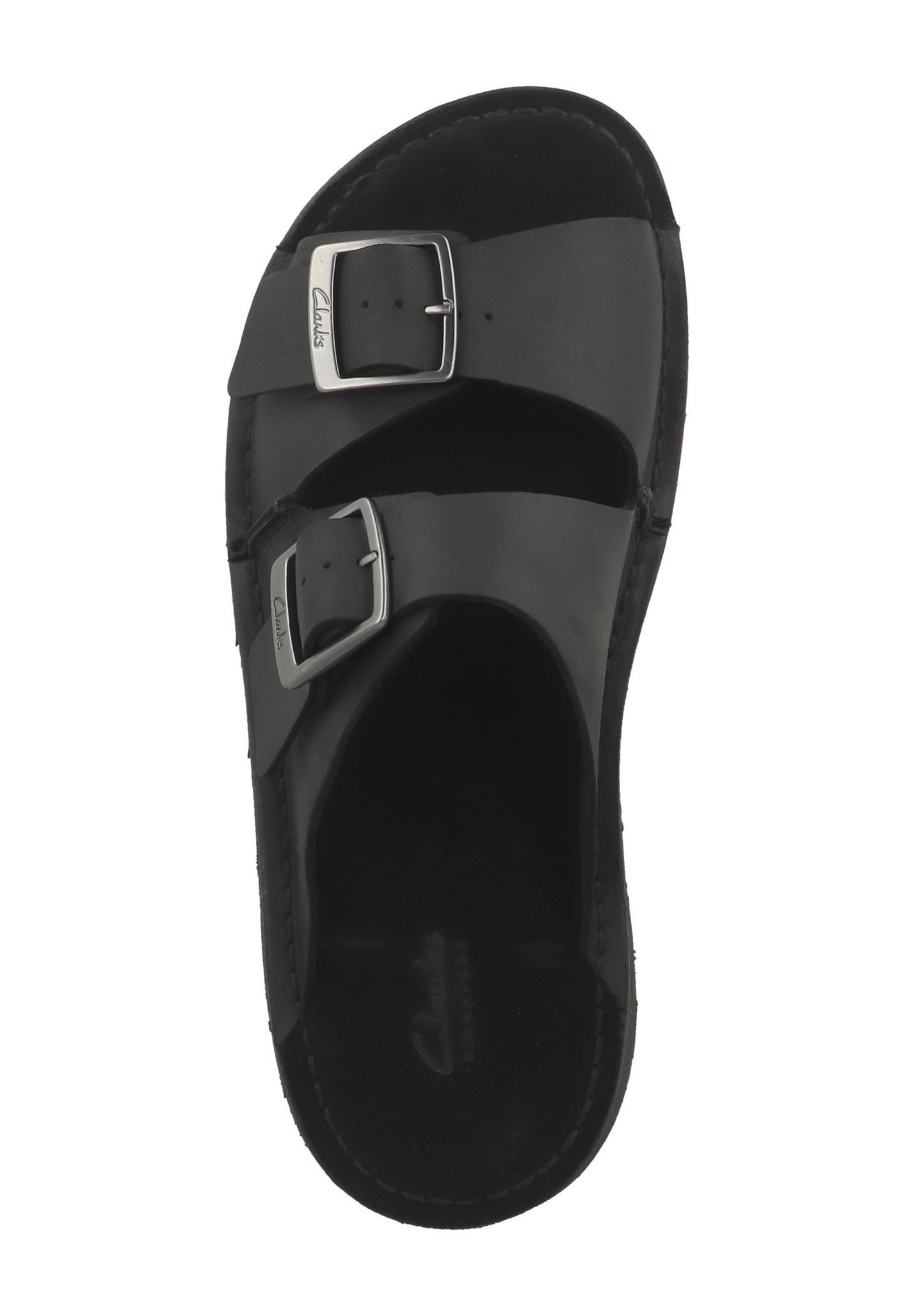 Clarks SOLSBURY STRAP - Natikače - crna koža