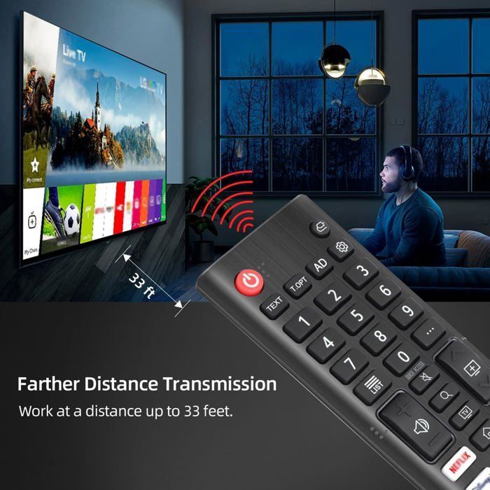 Set van 2 LG AKB76037601 afstandsbedieningen, compatibel met LG Smart TV's (LED, OLED, LCD, WebOS, 4K, 8K UHD, HDR)